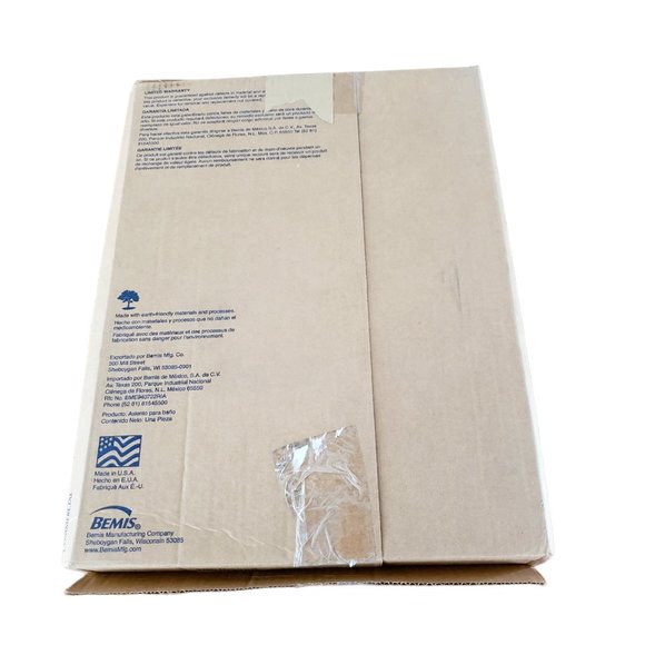 Bemis 1055 Elongated Commercial Plastic Open Front Toilet Seat - White - Picture 5 of 6